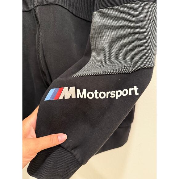 Puma BMW Motorsport Zip Up Sweater Jacket XXL Black Mens Racing Streetwear - Picture 3 of 8
